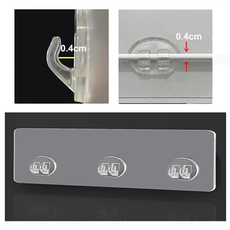 ZAAWUUT Shower Caddy Adhesive Replacement Hooks,Strong Adhesive Sticker Hook,No Drilling