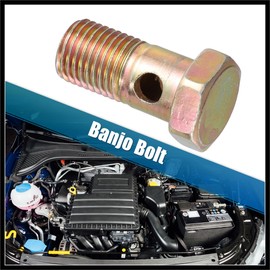 Hihaha 2 Set Banjo Bolt Brake Fitting Adapter M14x1.5 Thread Banjo Bolt Durable Material