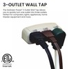 GoGreen Power (GG-13000TT) 3-Outlet Tri-Tap Adapter, 3-Outlet Wall Tap Adapter,