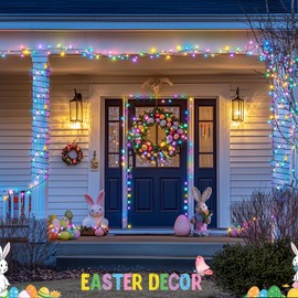 JMEXSUSS 500 LED Easter Lights Outdoor Indoor, 173ft Multicolor Easter String Lights, Colorful Easter Tree Lights Plug in for Room Party Easter Decorations