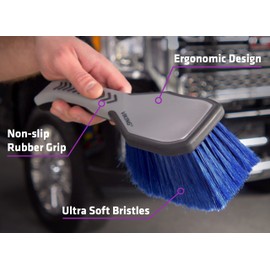 VIKING Wheel Brush for Rims, Cleaning Brush for Tires, Tire Brush for Car, Grey, 10.3 inch x 3.3 inch x 3.8 Inch