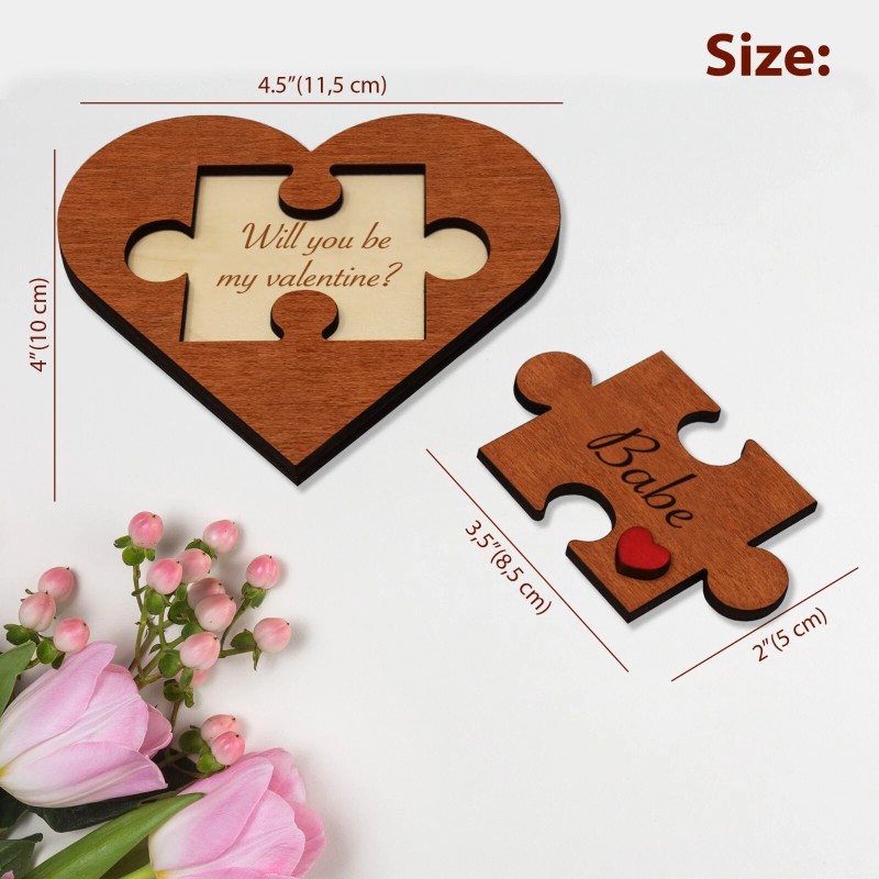 Top Obsession Will You be My Valentine Proposal Puzzle Piece