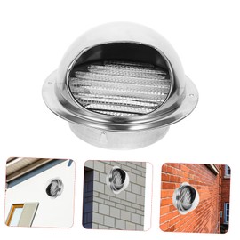 Hohopeti Bathroom Exhaust Fans Vent Cover Round Soffit Vent Extractor Wall Mount Rainproof Exhaust Hood