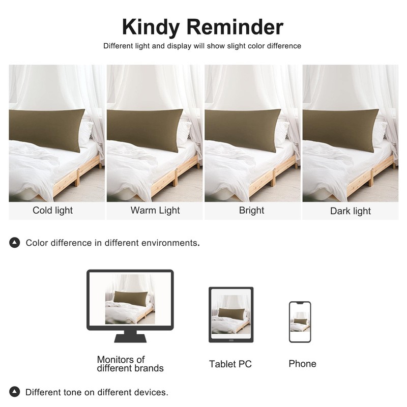 PiccoCasa Side Sleeper Pillow Cover, 100% Microfibre with Zip, 50