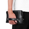 Fipilock FL-V1 Men Zipper Leather Wallet Smart Fingerprint Security Anti