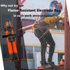 Chanharm Flame-Resistant Electrode Bag, Cowhide Leather Welding Rod Holder, Wearable