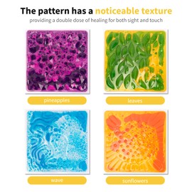 edusense Liquid Motion Floor Tiles - Interactive Sensory Play Mats for Kids, Non-Slip Educational Toy with Dynamic Visual Effects, Ideal for Home, Classroom & Therapy