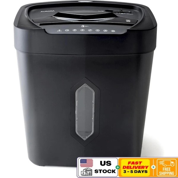 12-Sheet Crosscut Paper Shredder Credit Card Destroyer 5.2 Gal Wastebasket