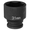 sourcing map 6 Point Impact Socket 31mm Metric Socket 1/2"