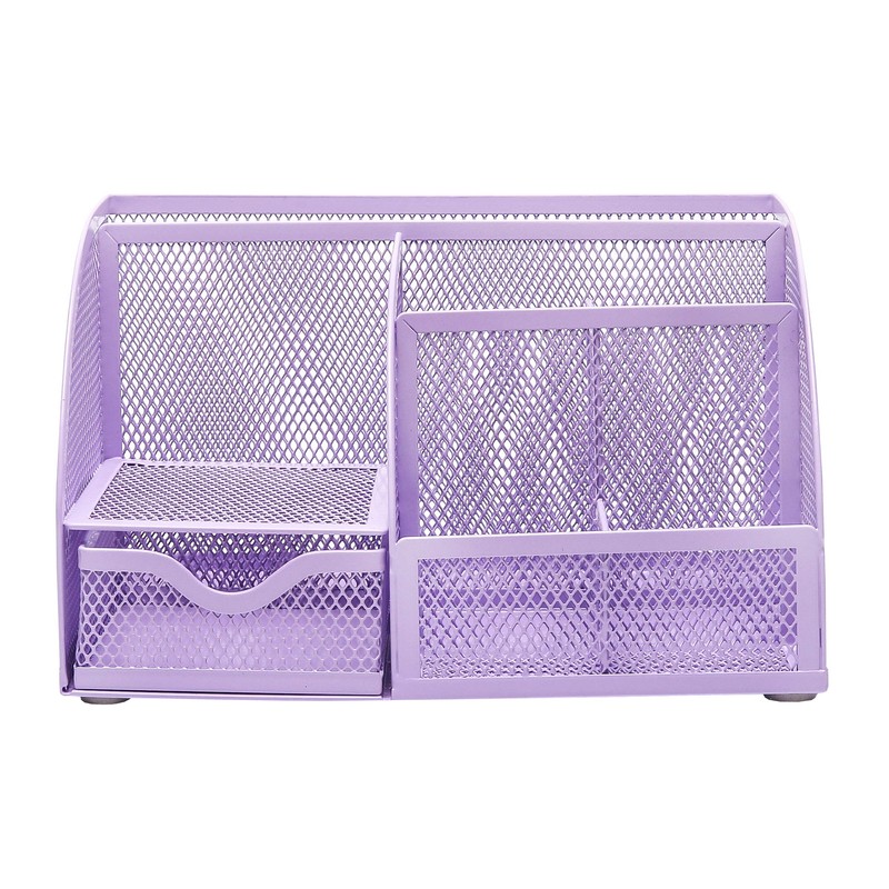 EXERZ Desk Organiser/Mesh Desk Tidy Caddy/Pencil Holder Multifunctional with 7