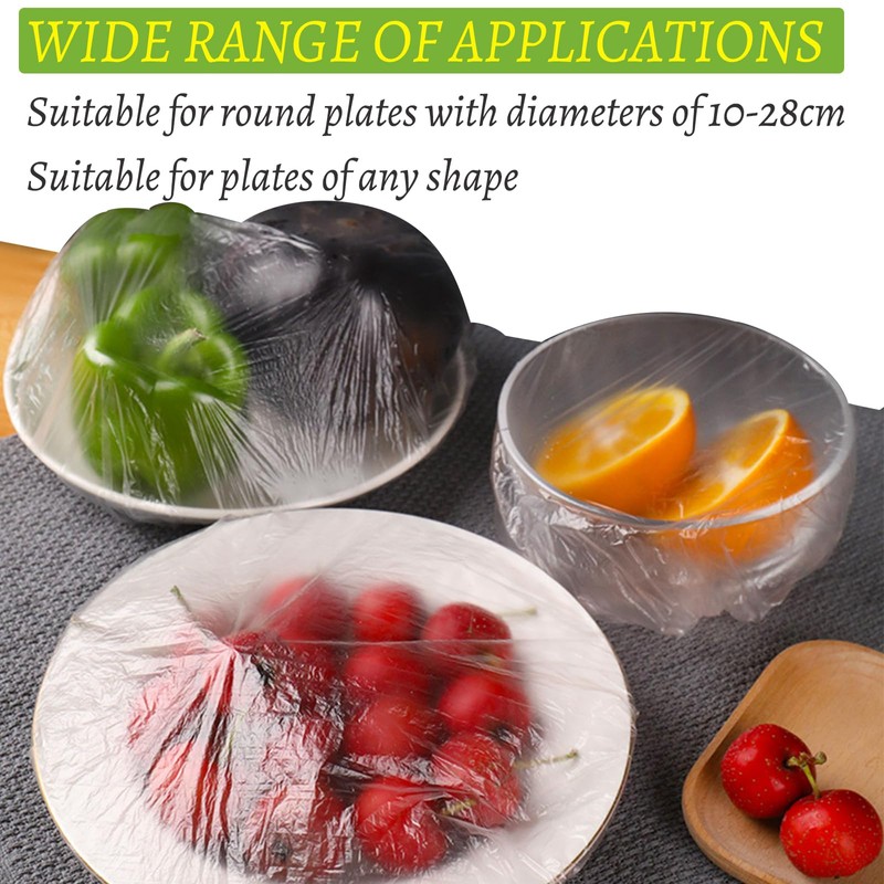 ACTOYS Elastic Food Storage Bags, Pack of 200 Food Covers,