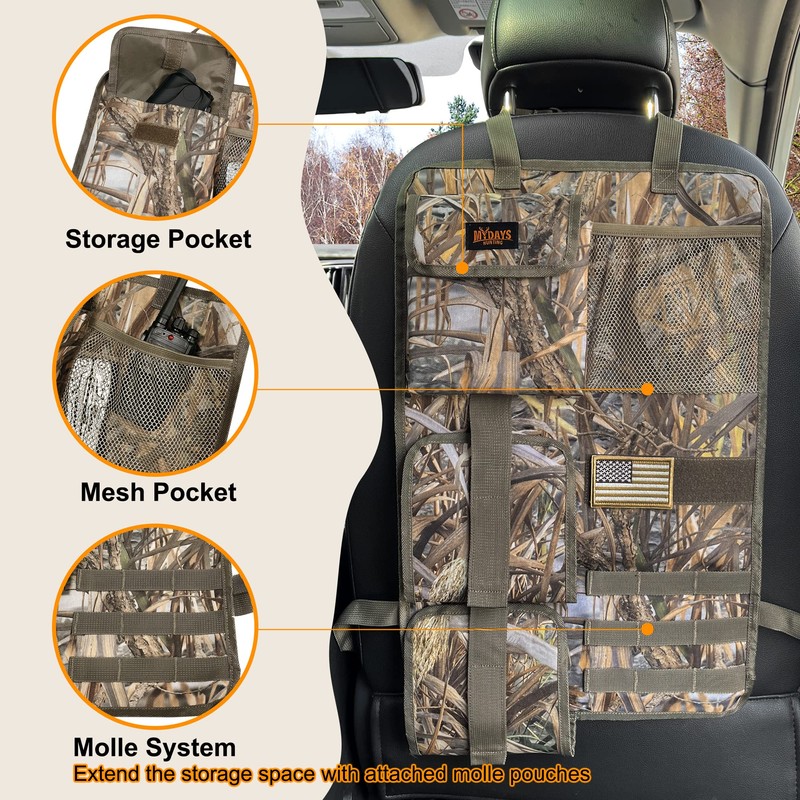 MYDAYS 2 Pack Tactical Seat Back & Front Seat Gun