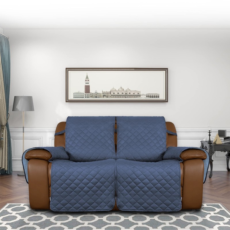Easy-Going Loveseat Recliner Cover, Reversible Couch Cover for Double Recliner,
