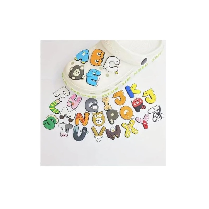 Rohans A - Z Cute Alphabet Animal Croc Charms Funny