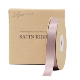 LASOIE Satin Ribbon for Flower Bouquet Gift Wrapping for Crafts Bows for Girls Hair Presents Bookmarks Birthday Party Decorations Wedding Invitations Decorative for Craft Silvery Pink 16mm 5/8 Inches