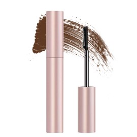 1PC Mascara – Waterproof Smudge-Proof Lengthening Tubing Mascara with 4D Silk Fiber, Volumizing Curling Formula for Natural Looking Lashes (Brown)