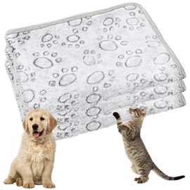 YceLon Cat Blanket, Pack of 3 Fluffy Dog Blankets, Soft Pet Blanket for Small Dogs and Cats, 40 x 60 cm, Ideal for Sofa, Car and Cage