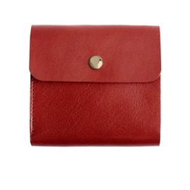 RafiCaro Women's Bifold Wallet, Genuine Leather, Italian Leather, Flap, Mini Wallet, Sub-Wallet, Thin, Compact, red