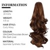 Yamel Ponytail Extension 16" Long Curly Wavy Light Auburn Mixed