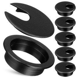 DOITOOL 6PCS Desk Grommet 2Inch(50mm) Desk Cable Grommet Desk Cable Hole Covers with Hole Saw, Ideal Solution for Office and Home Table Cable
