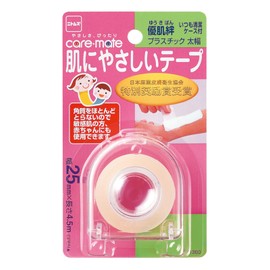 Nitoms caremate N1360 Superior Skin Bond Plastic Skin Friendly Tape with Case Anti-Rash Bandage Gauze Fixed Non-Woven Fabric Transparent 1.0 in x 14.8 ft (25 mm x 4.5 m)