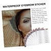 Mikinona Waterproof Eyebrow Stickers 9 Sheets Grey Black Temporary Brow