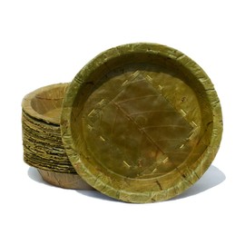 MantraRaj Large Disposable Plates 23cm Large Leaf Plates 20 pcs Party Plates for Hot and Cold Food Sal Leaf Plates Compostable and Biodegradable