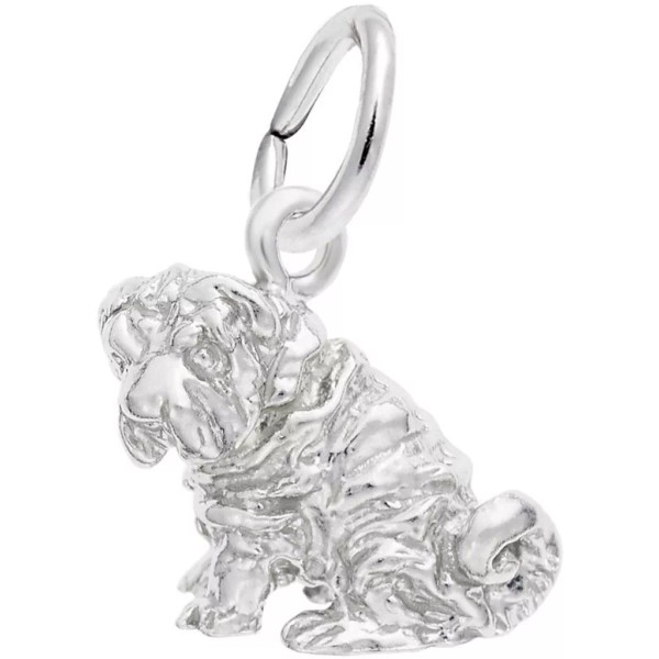 Rembrandt Sterling Silver Shar Pei Dog Charm by Rembrandt