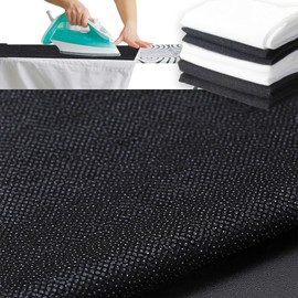 Black Fusible Interfacing Fabric - Nonwoven, One Sided Granular Glue & Thin and Light Weight - Easy Iron-On Material for Sewing Projects（100 cm * 300 cm）