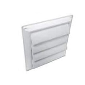 Lambro Industries 362W Wall Ven | 7" White Plastic Louvered 1 (0.875" x 10.875")