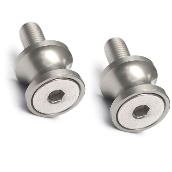 MC Motoparts Titanium XP 10MM Rear Paddock Stand Spools For