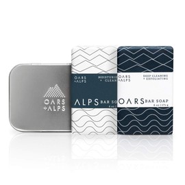 Oars + Alps Bar Soap Gift Set, Natural Skin Care, Hydrates with Shea Butter and Exfoliating Activated Charcoal, Vegan and Gluten Free
