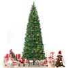 Fencer Wire Pre-lit 7.5 Feet Skinny Christmas Tree w/Artificial Pinecones,