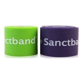 Floss Band Set of 2 Therapy, Level 1 + 3, Length 206 cm / Band Width 5 cm, Brand Quality from Sanctband according to the EASYFLOSSING Concept by Sven Kruse - Light and Strong / Level 1 + 3 / 1.10 mm +