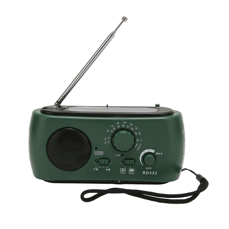 Solar Hand Crank Radio Multifunction Rechargeable Emergency Radio with Flashlight