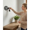 FujDun Wooden Key Holder Wall Mount with 4 Hooks, Black
