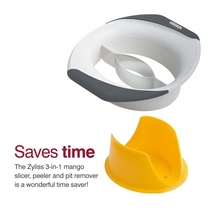 Zyliss 3-in-1 Mango Slicer, Peeler and Pit Remover Tool -