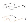 DABYDA Half Reading Glasses，Metal Frame Readers for Women Men with