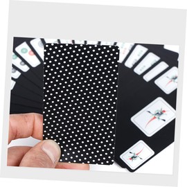 Kisangel 1 Set Mahjong PVC Plastic Poker for Home Bar and Office Tough for Family Fun and Present Giving