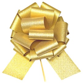 12" Large Gift Bow,1pcs Glitter Big Gift Bow Big Bow for Bike Bow for Present Bow for Large appliances,Bikes,Table Decorations and Party Events Decoration (Large Glitter - Gold)