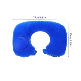 Mikinona Neck Head Support Travel Pillow Inflatable U-Shaped Pillow for Vehicle Seat Office Napping