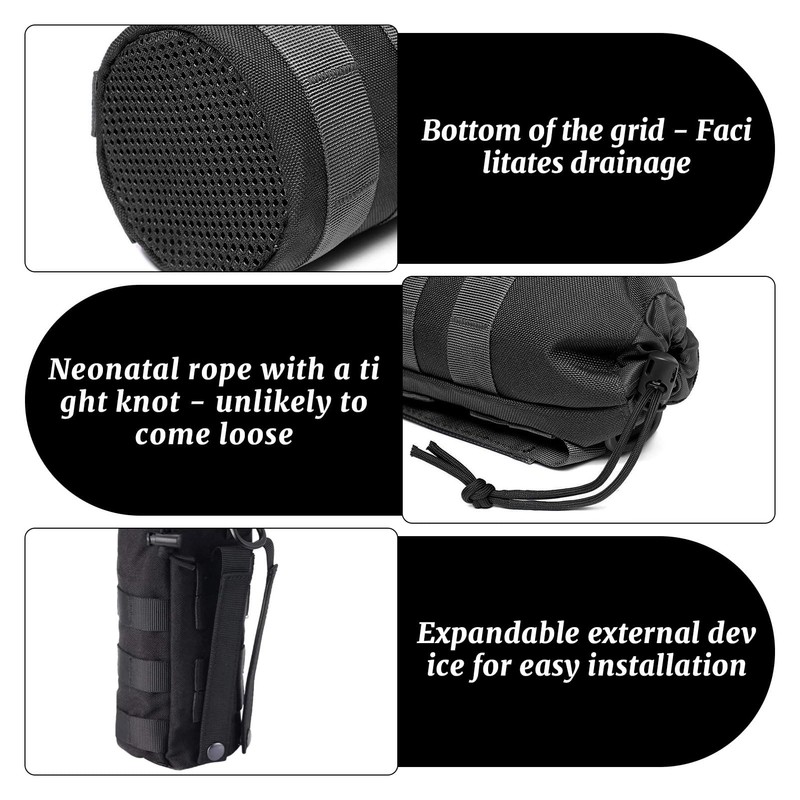 Haxisii Water Bottle Holder For Backpack, Molle Water Bottle Pouch