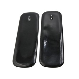 A ABSOPRO 2 Pcs Black Rubber Car Front Rear Bumper Protector Corner Guard Scratch Sticker Item Replacement