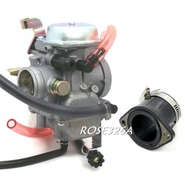 Aftermarket Carburetor & Holder Intake Boot For Kawasaki Bayou 300 KLF300 1986-1995