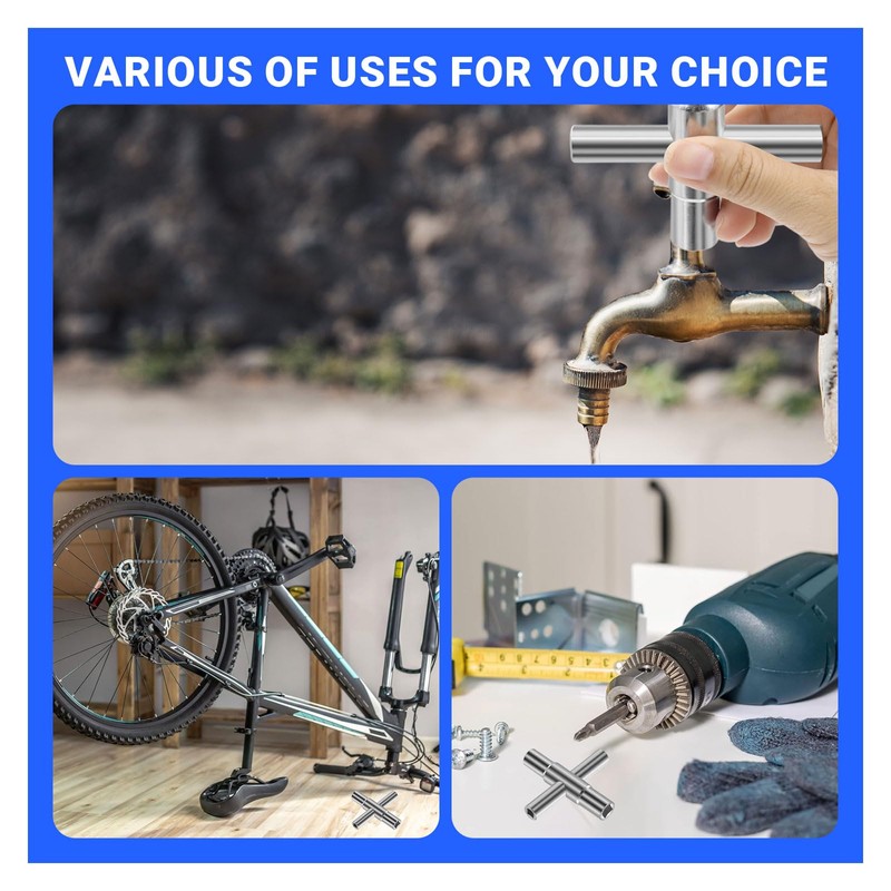 Square key, 4-way tap key, heating key, cross tap tool,