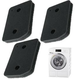 Wjelet Set of 3 Dryer Filter Set, Dryer Filter Mat, for Miele Dryer Filter Sponge 9164761, 207 x 157 x 30 mm, High-Quality Replacement Parts for Condenser Dryers and Heat Pump Dryers