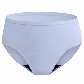 REELINDRY Womens Incontinence Underwear Washable, 2 oz Absorbent Leakproof Mid Rise Panties for Postpartum Urinary Leakage 1 Pack (Light Blue, M)