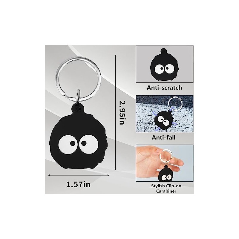 Soft Silicone AirTag Key Ring Case - Anti-Lost Protector