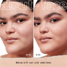 about-face THE PERFORMER Skin-Focused Foundation M2Cool – Medium Coverage, Long-Wear, Breathable & Buildable Base – Clean, Vegan, Hydrating Formula with Blue Agave & Chlorella – 1.08oz