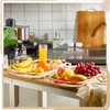 FillTouch 12 Pcs Bamboo Wicker Serving Trays 16.93 x 13